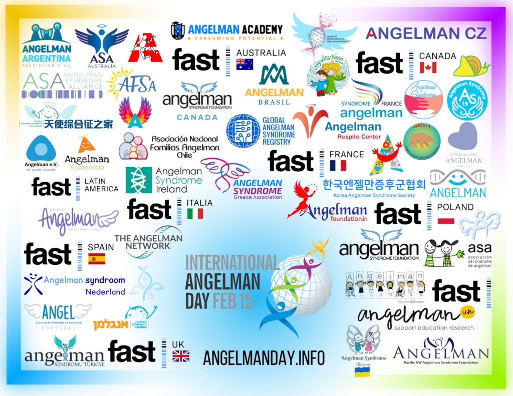 International Angelman Day logos from organisations